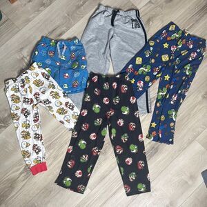 Mario Bros, Mario & Luigi Print Pajama Pants Bundle Size 6